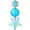 Aqua Glass Starfish Mix Beads by Bead Landing&#x2122;